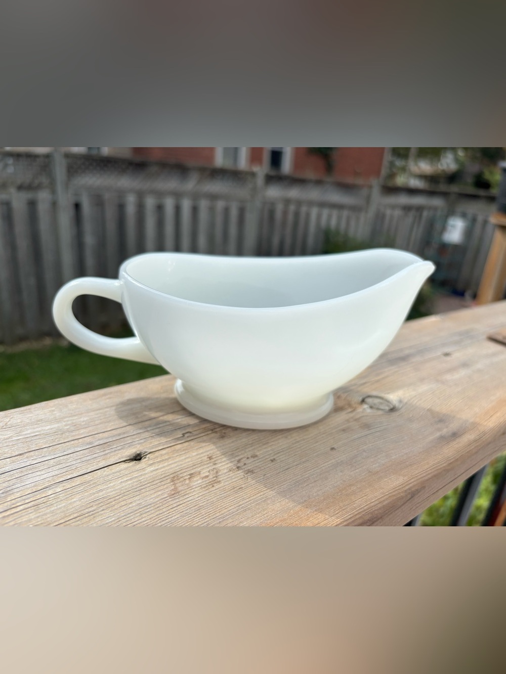 Vintage Fire King Anchor Hocking White Milk Glass Gravy Boat